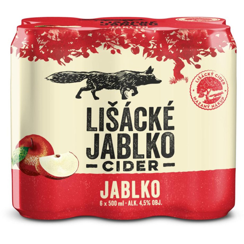Lišácké jablko cider 6×0,5 l plech