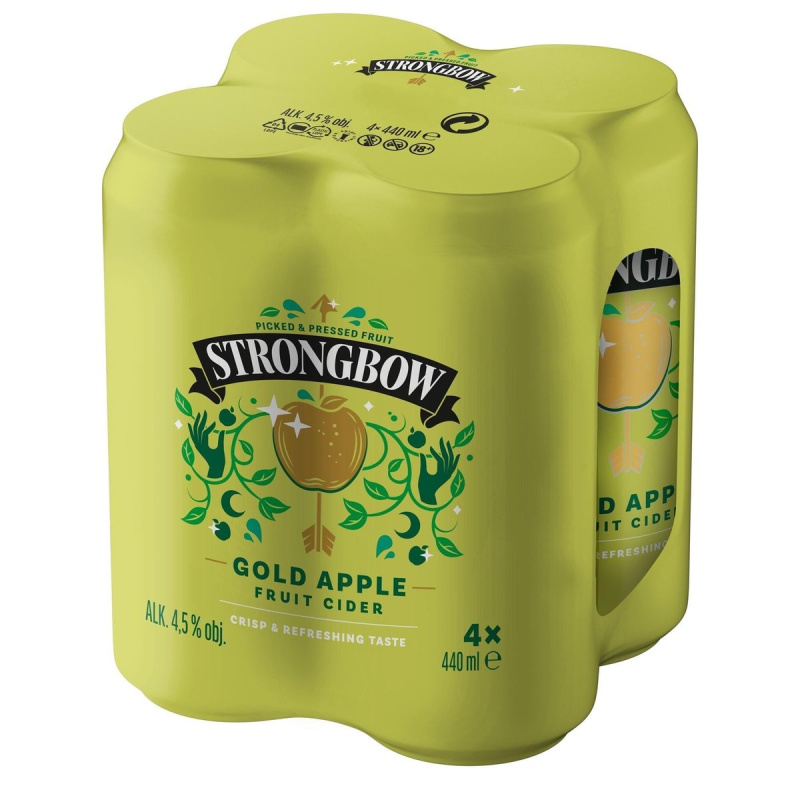 Strongbow Gold Apple cider plech 4×0,44 l plech