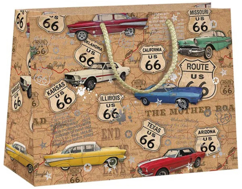 Argus dárková taška Route 66 auta natur eco friendly - 1 kus
