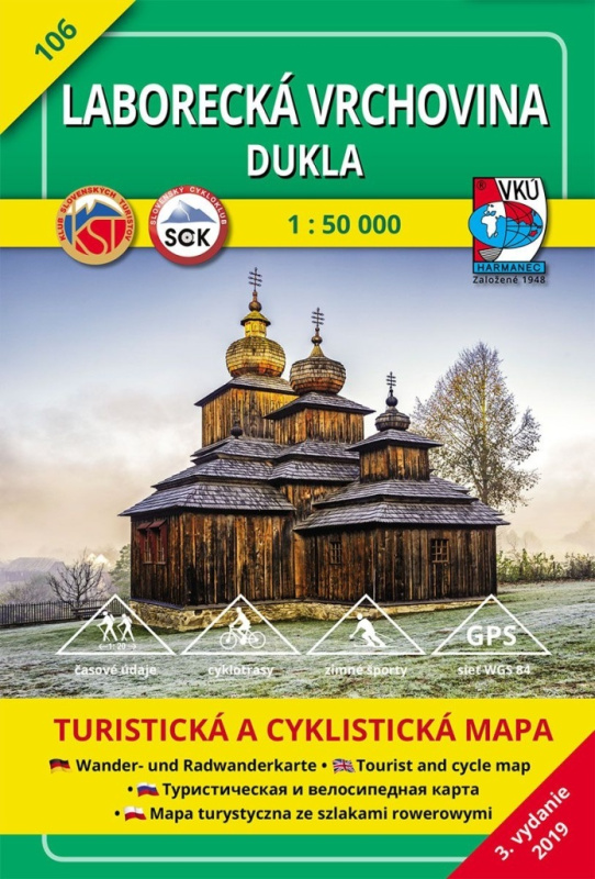 Laborecká vrchovina - Dukla - turistická mapa č. 106
