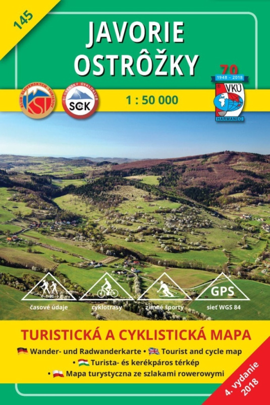 Javorie - Ostrôžky - turistická mapa č. 145 (4. vydanie)