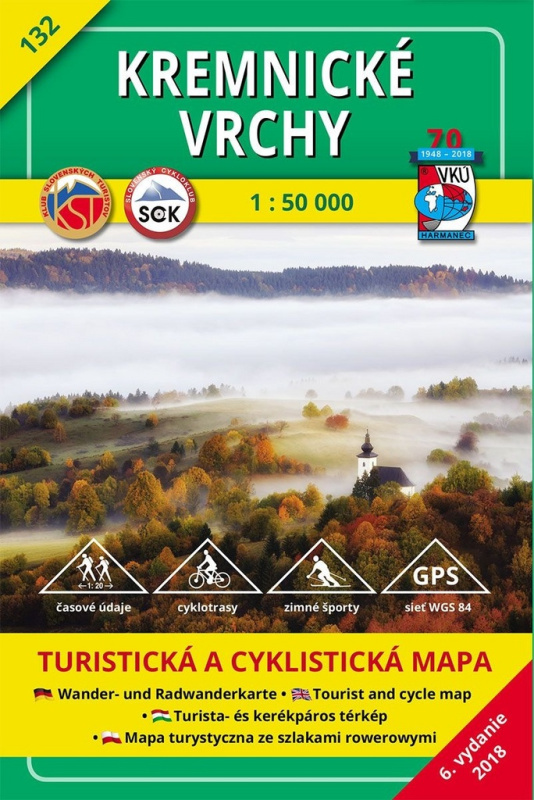 Kremnické vrchy - turistická mapa č. 132 (6. vydanie)
