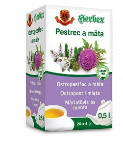 HERBEX Ostropestřec a máta 20 sáčků