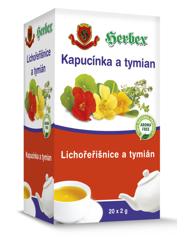 HERBEX Lichořeřišnice a tymián 20 sáčků