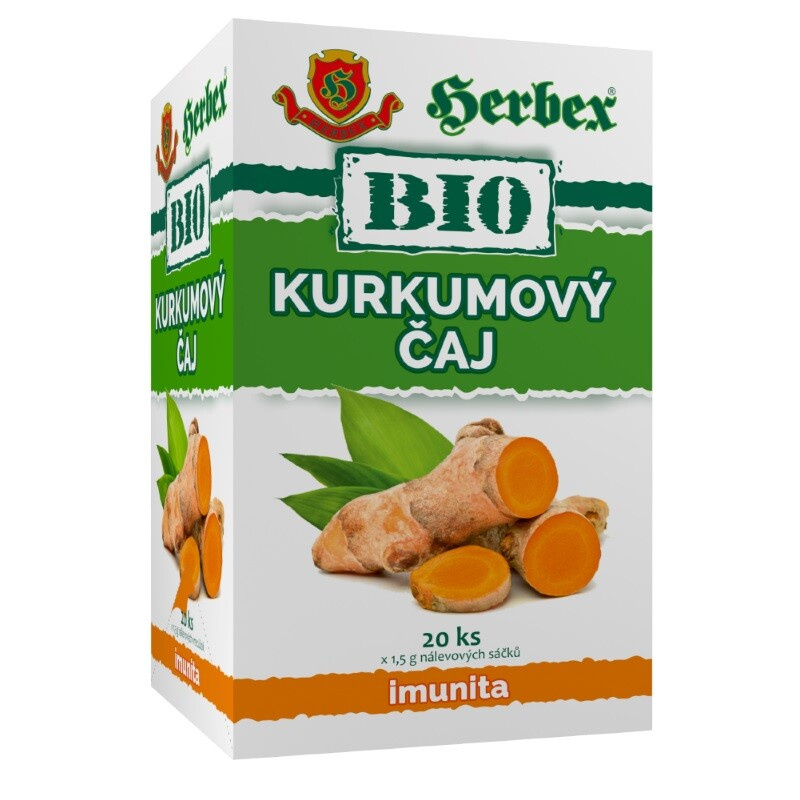 HERBEX Kurkumový čaj BIO 20 sáčků