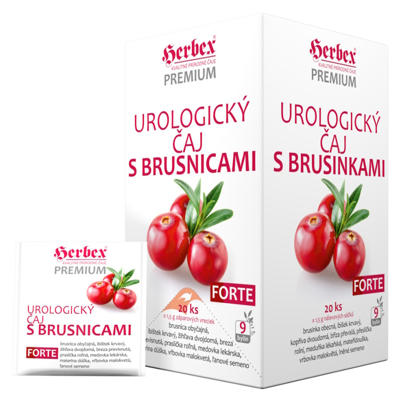 HERBEX Urologický čaj s brusinkami forte 20 sáčků