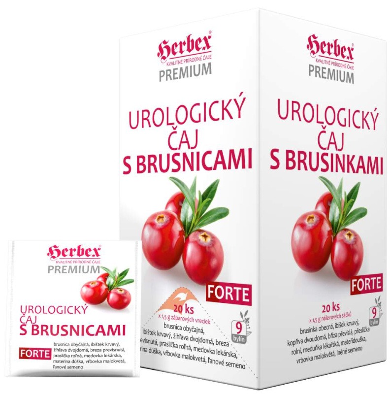 HERBEX Urologický čaj s brusinkami forte 20 sáčků