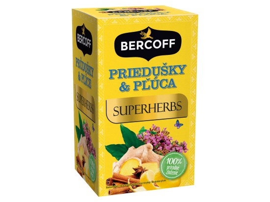Bercoff Superherbs Průdušky & plíce bylinný čaj aromatizovaný 15 ks