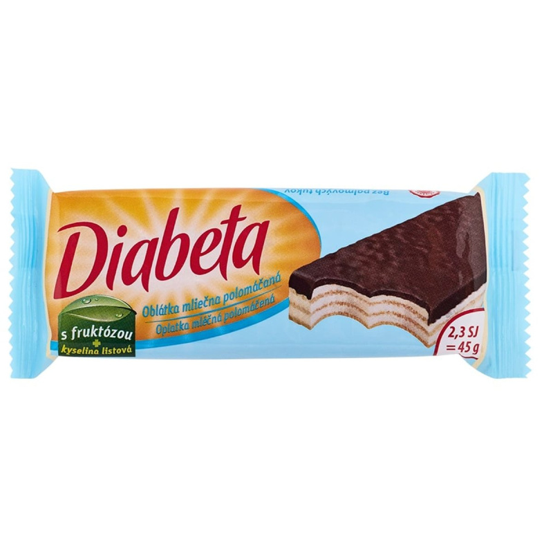 Diabeta Oplatka mléčná polomáčená