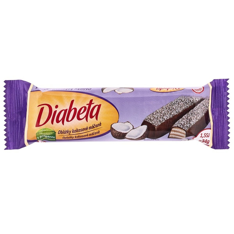 Diabeta Oplatky kokosové máčené