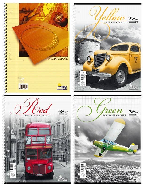 Notes Blok se spirálou A4, 80 listů, čtverečkovaný