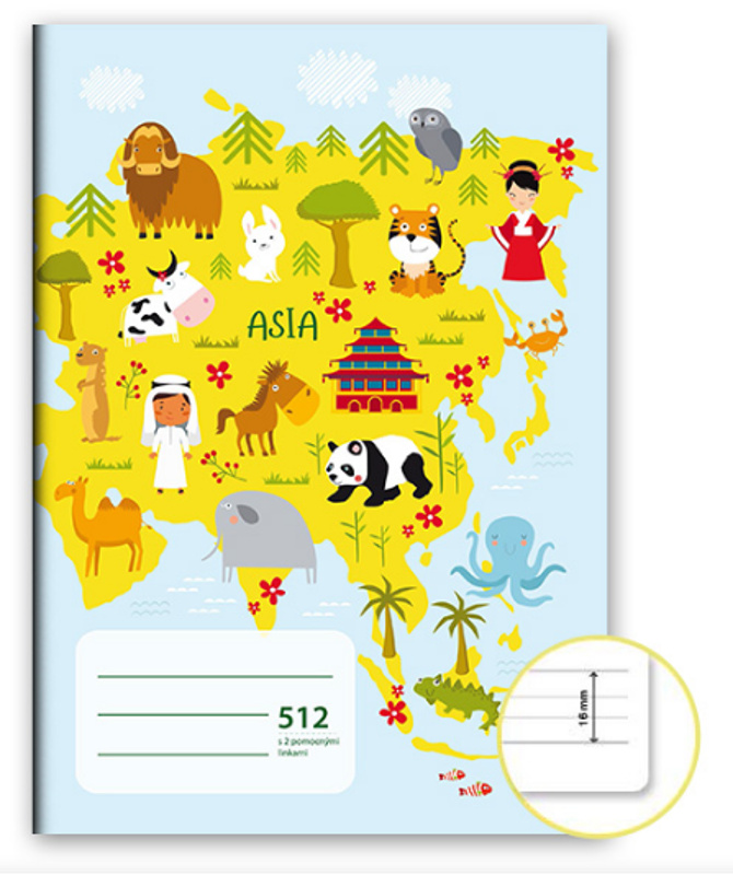 Sešit 512 s dvěma pomocnými linkami NOTES Bohemia s.r.o.