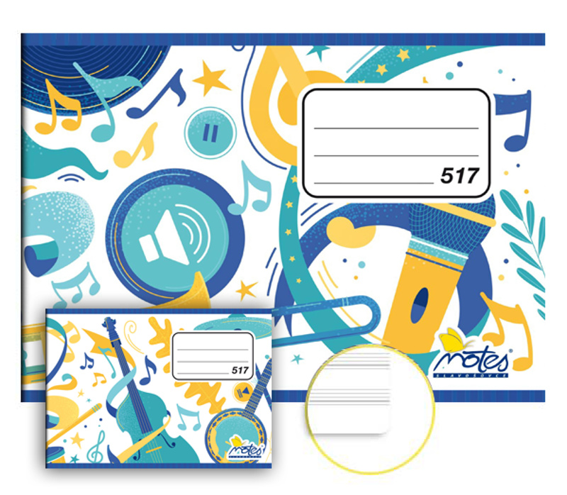 Notes Školní sešit A5, 8 listů, notová liniatura