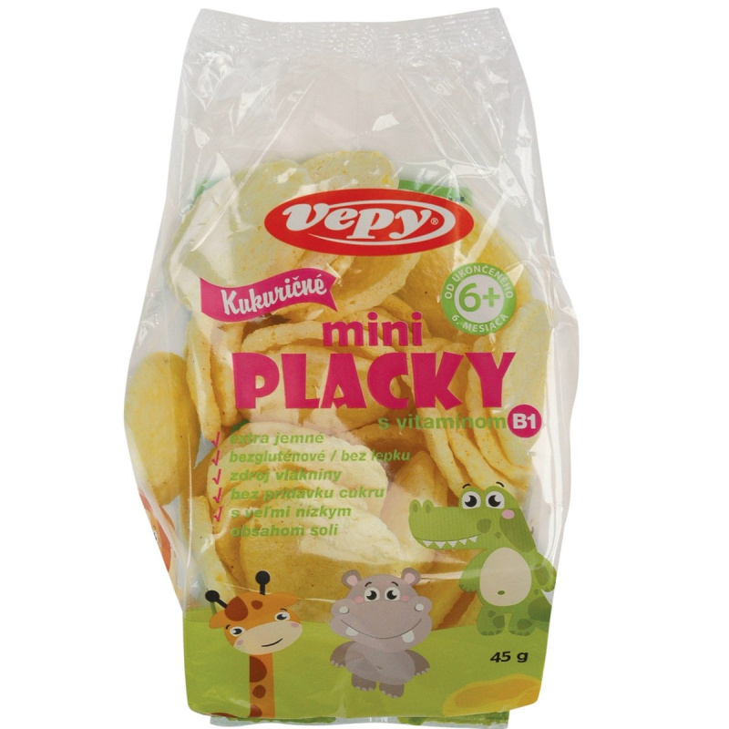 VEPY Kukuřičné mini placky s vitaminem B1 bez lepku