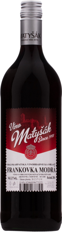 Matyšák Frankovka modrá 12,5% 1l