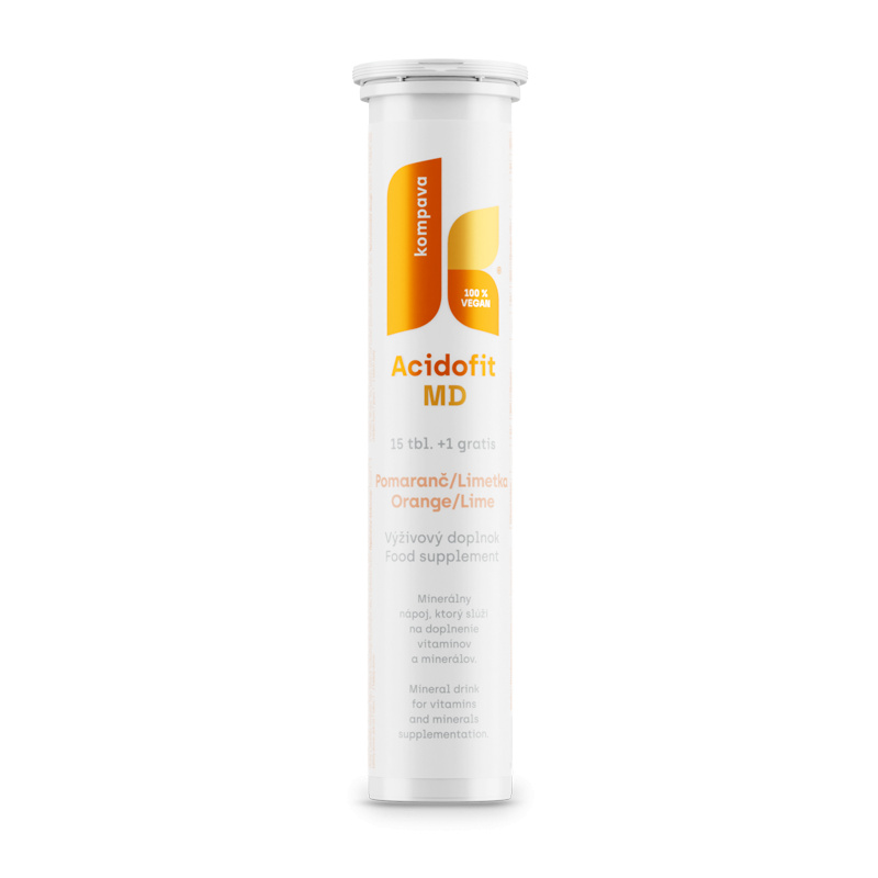 Kompava AcidoFit MD 15 + 1 tablet, pomeranč-limetka