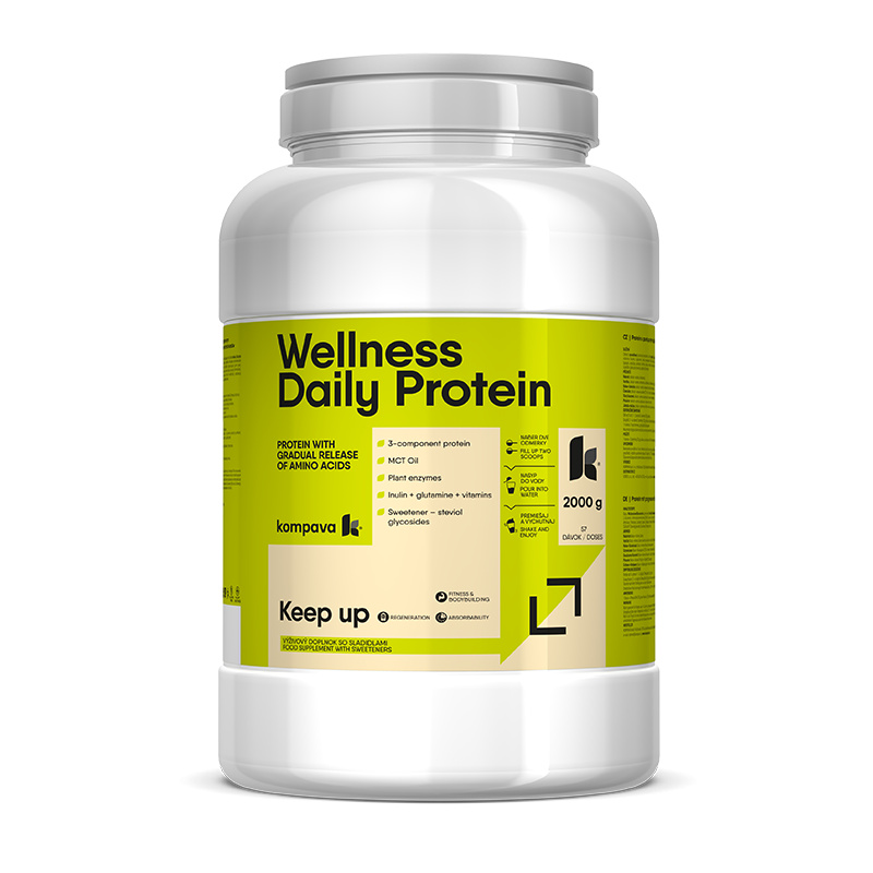 Kompava Wellness Daily Protein 2000 g/57 dávek, vanilka