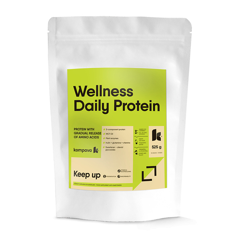 Kompava Wellness Daily Protein 525 g/15 dávek, vanilka