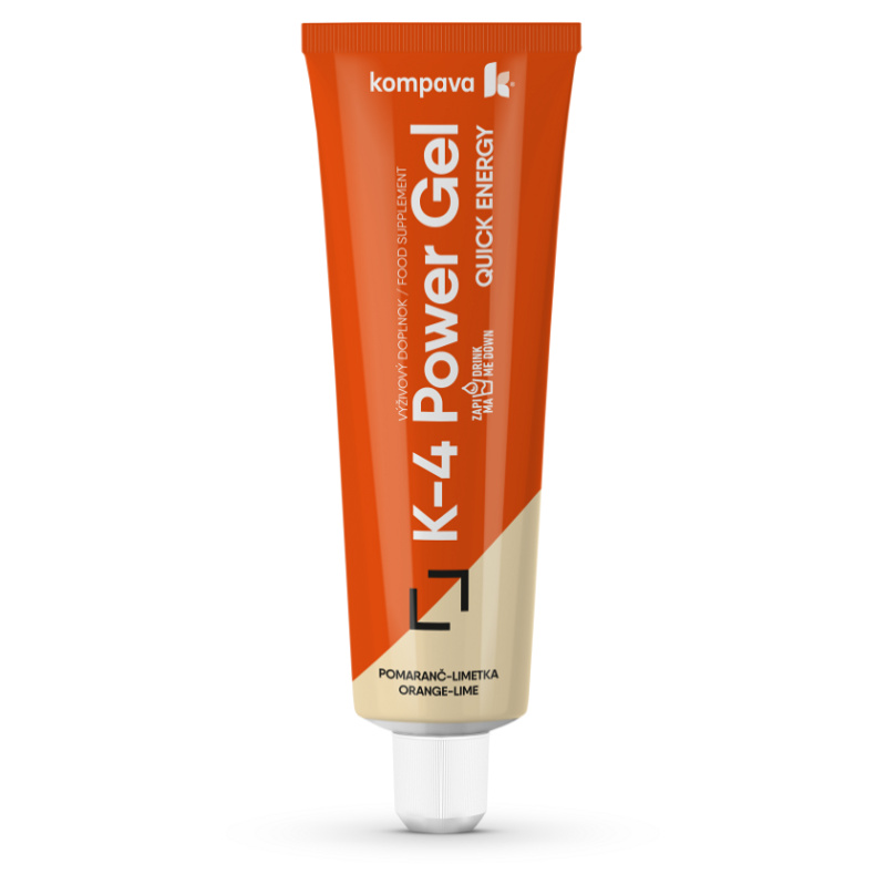 Kompava K4 Power Gel 70 g/15 ks, pomeranč-limetka