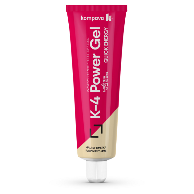 Kompava K4 Power Gel 70 g/15 ks, malina-limetka