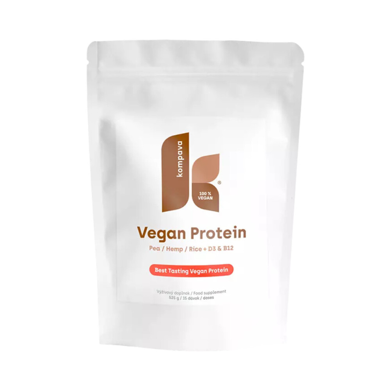 Kompava VEGAN PROTEIN 525 g/15 dávek, čokoláda-pomeranč