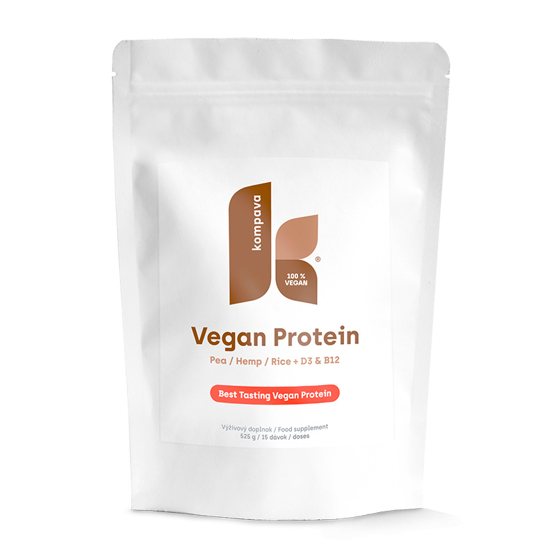 Kompava VEGAN PROTEIN 525 g/15 dávek, čokoláda-pomeranč