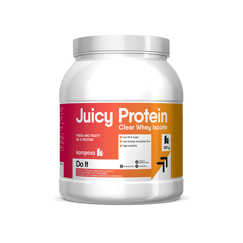 Kompava JUICY Protein,   Redberries-Lime  300g /12 dávek