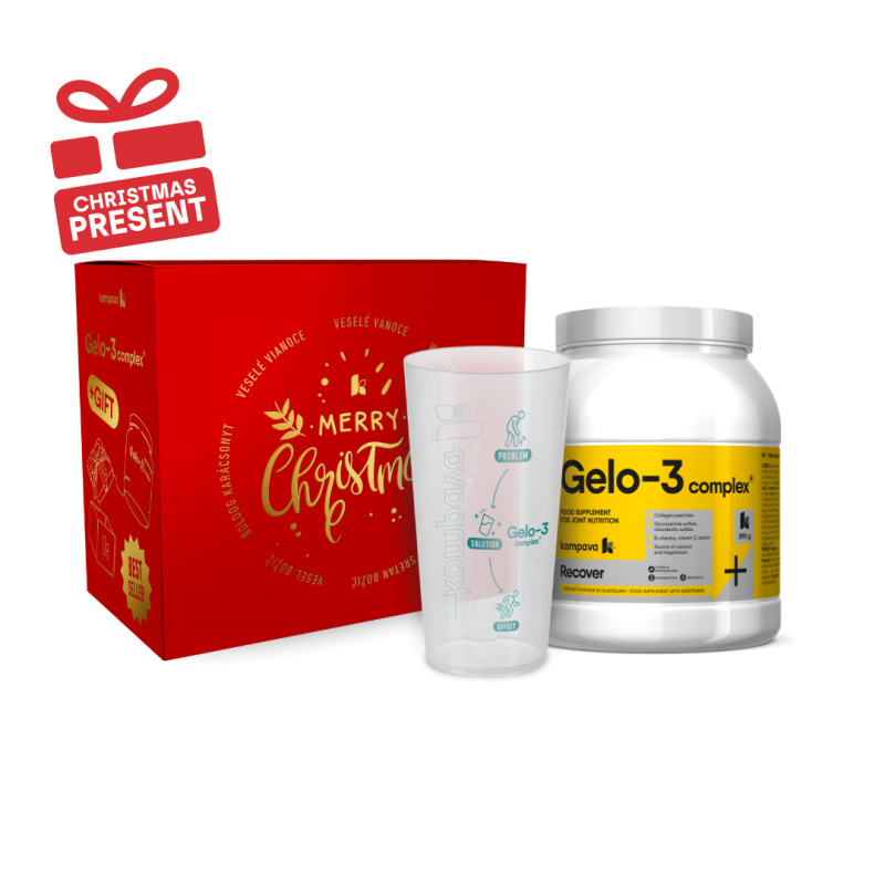 Kompava Vánoční Gelo-3 Complex 390 g/30 dávek, broskev + pohár