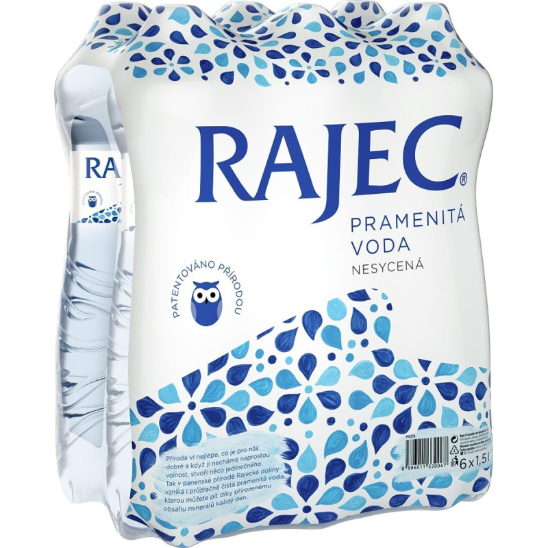 Pramenitá voda Rajec - neperlivá, 6 x 1,5 l