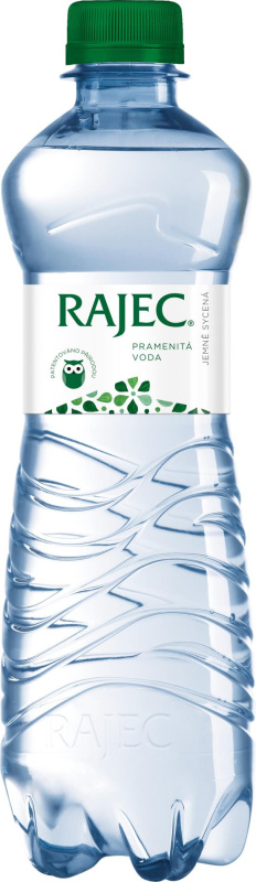 Pramenitá voda Rajec - jemně perlivá, 12 x 0,5 l, plast