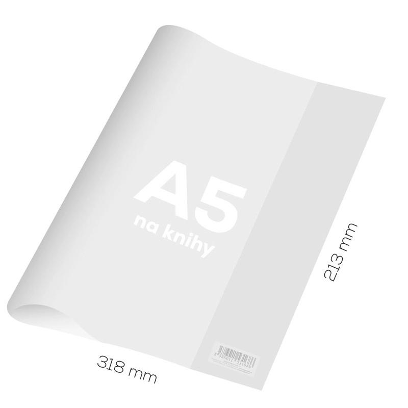 obal na knihu a5 z pvc, průhledný, silný