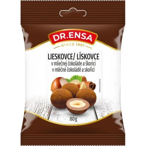 Dr.Ensa lísková jádra v mléčné čokoládě 80g