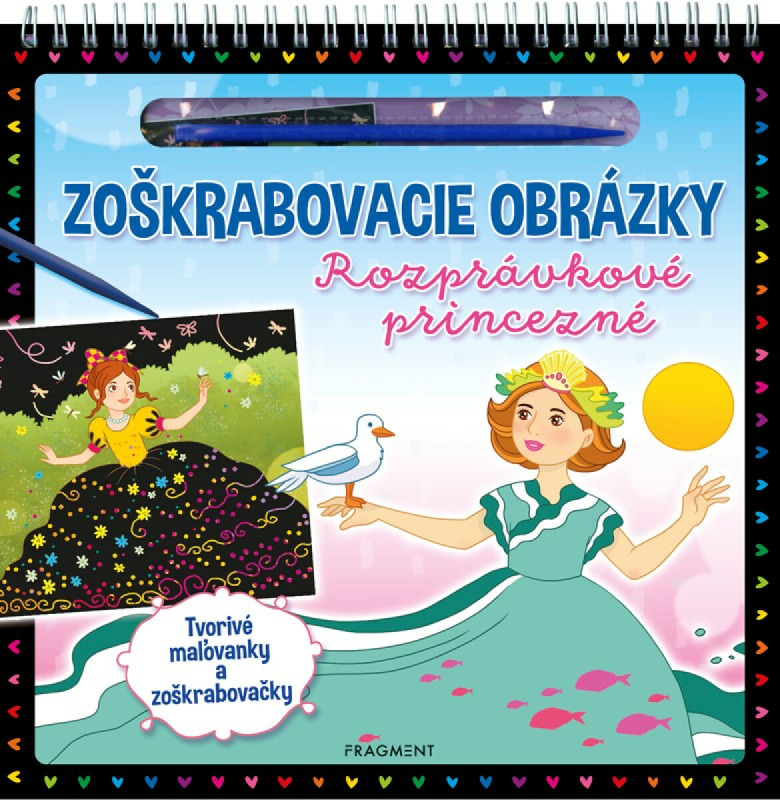 Zoškrabovacie obrázky – Rozprávkové princezné  Fragment
