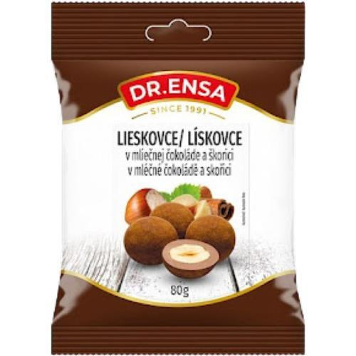 Dr. Ensa lísková jádra v mléčné čokoládě a skořici 80g