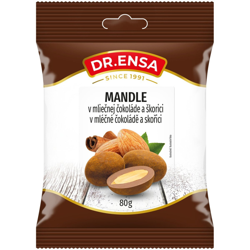 Dr.Ensa Mandle v mléčné čokoládě a skořici