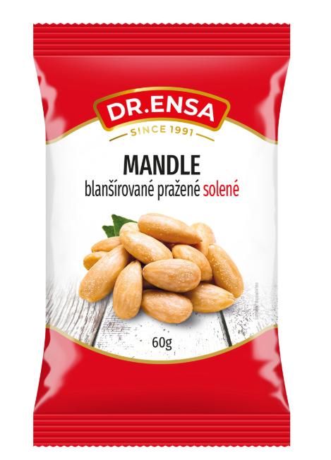 Mandle Dr. Ensa - blanšírované, solené, 60 g