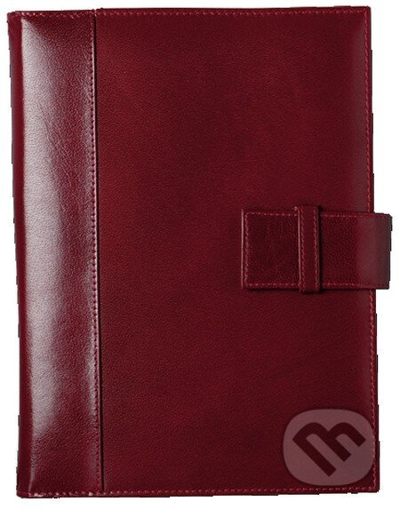 Obal na diár Diplomat bordový kožený na týždenný diár