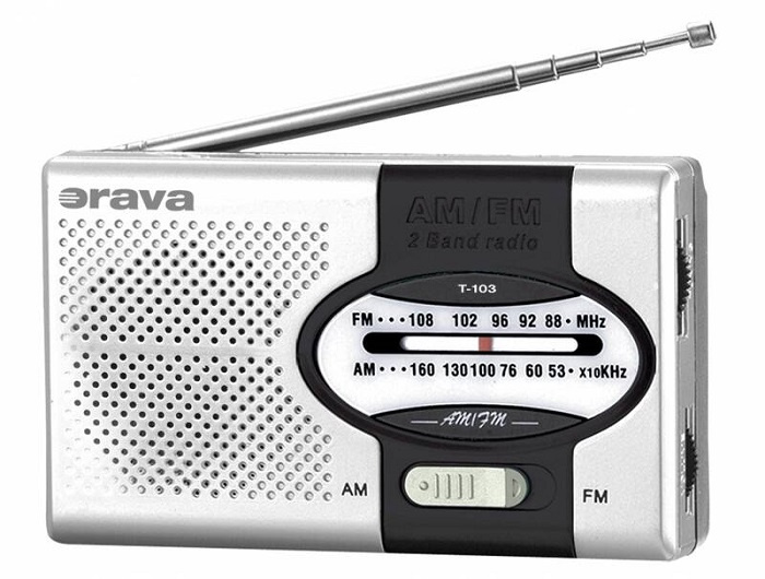 Radiopřijímač Orava T-103 / 4,4 W / FM/AM tuner / černá/stříbrná Varianta: ivi1