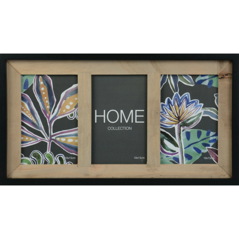 FALC Multirám v BOHO stylu na 3 fotky, černý, 10 x 15 cm