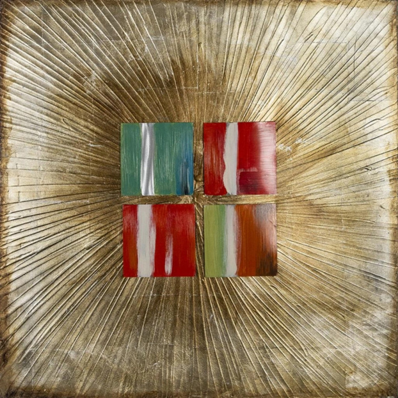 FALC Malovaný obraz Zlatý paprsek 100 x 100 cm