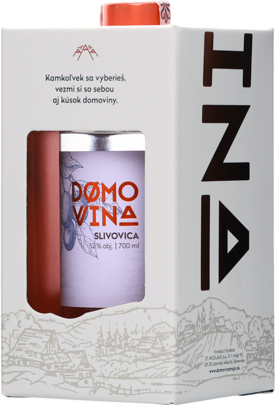 Domovina Slivovica v krabičce 52% 0,7l