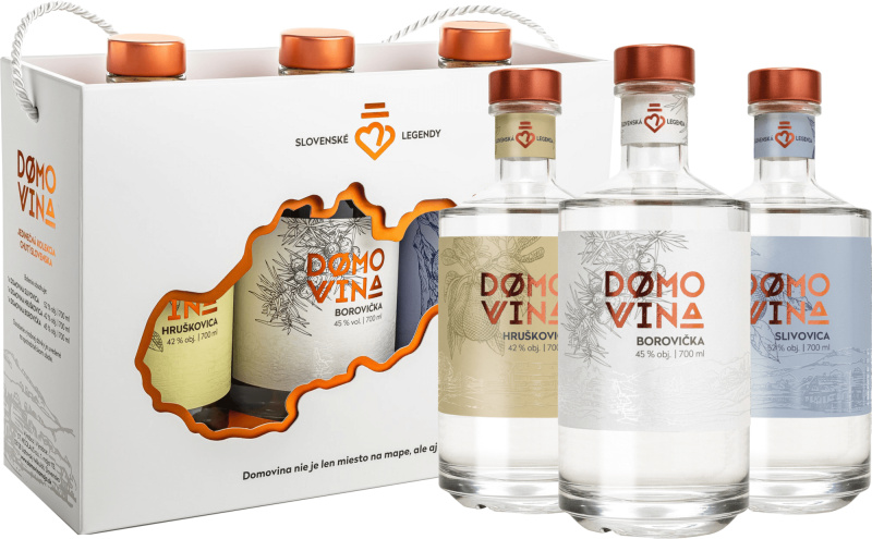 Domovina Set 3 x 0,7l 46,33% 2,1l (dárkové balení kazeta)