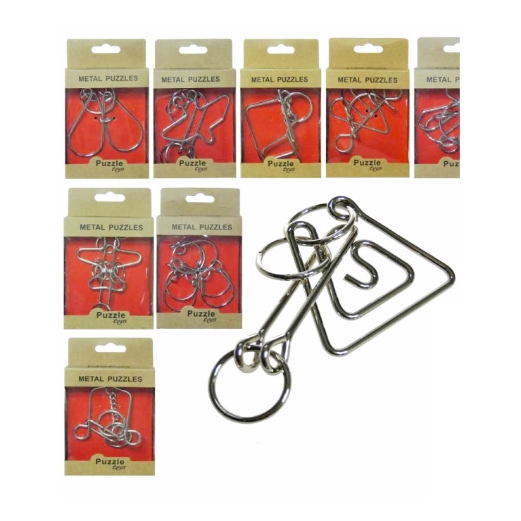 kovový hlavolam mix – kovová logická hádanka