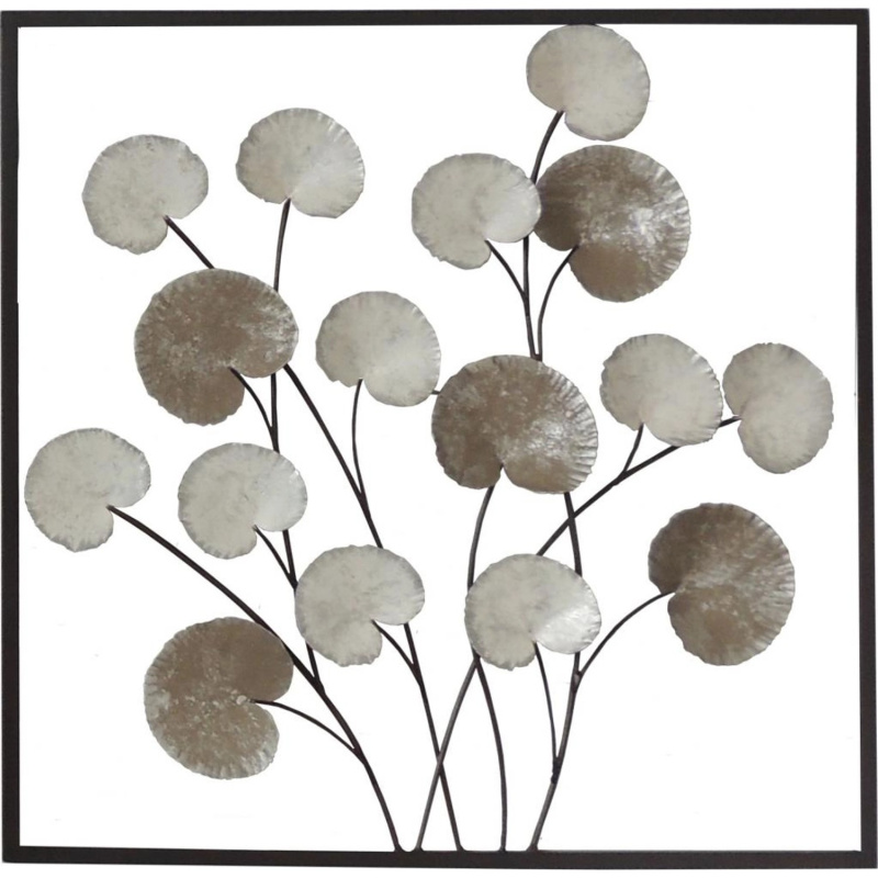 FALC Nástěnná kovová 3D dekorace 17SMA0373B, 50 x 90 x 4 cm