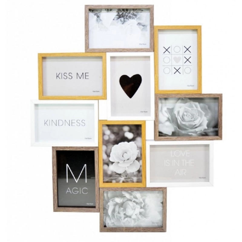 FALC Multirámeček na 10 fotek, bílý, 10 x 15 cm