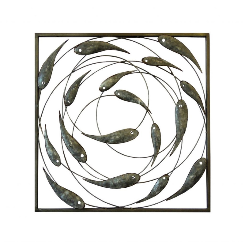 FALC Nástěnná kovová 3D dekorace 17SMB0996, 50 x 90 x 4 cm