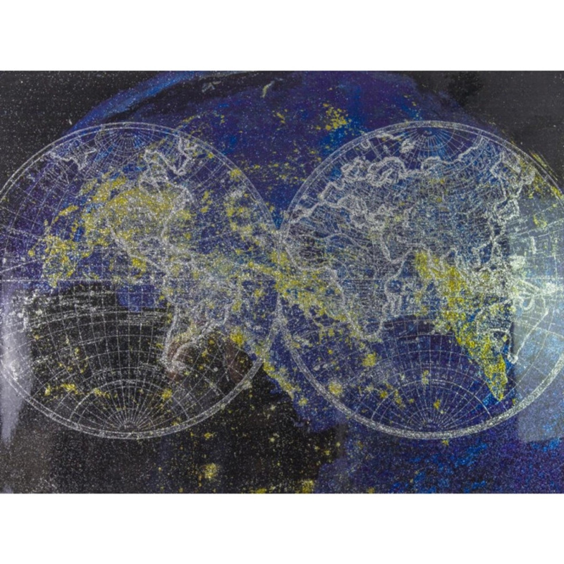 FALC Malovaný obraz Mapa 90 x 120 cm