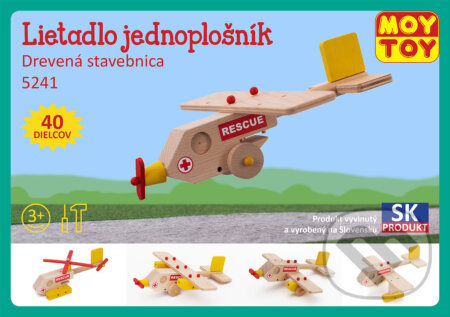 MOY TOY Lietadlo jednoplošník (drevená stavebnica) - hra z kategorie Stavebnice