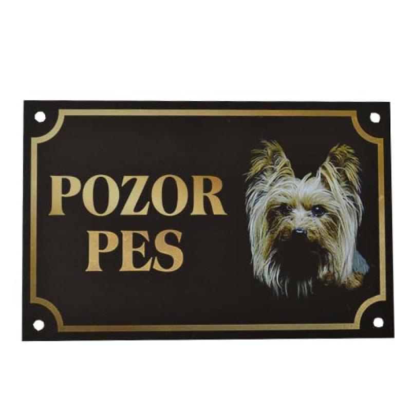 Cobbyspet POZOR PES Yorkshire 17x11cm
