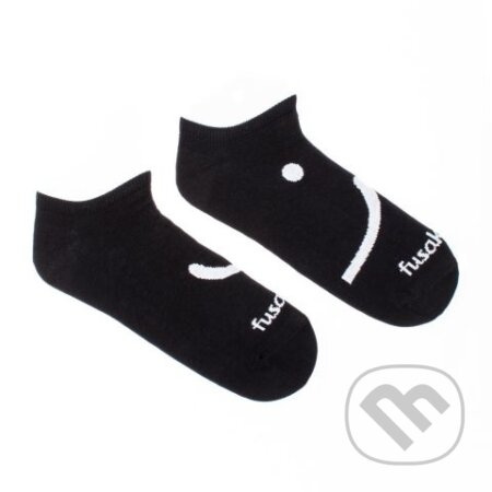 Členkové ponožky smajlík čierne L (Unisex veľkosť L (veľkosť 43-46))
